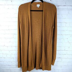 a new day Open Front Cardigan Golden Brown S